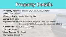 Load image into Gallery viewer, 0.29 Acre in Lander County, NV Own for $150 Per Month (Parcel Number: 003-131-42)