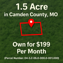 Load image into Gallery viewer, 1.5 Acre in Camden County, MO (Parcel Number:04-3.2-06.0-000.0-001-014.000)