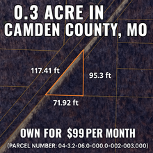Load image into Gallery viewer, 0.3 Acre in Camden County, MO (Parcel Number: 04-3.2-06.0-000.0-002-003.000)