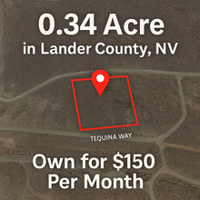 Load image into Gallery viewer, 0.34 Acre in Lander County, NV Own for $150 Per Month (Parcel Number: 003-122-14)
