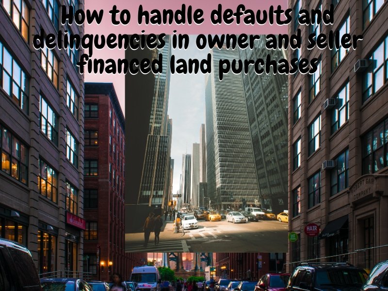How to handle defaults and delinquencies in owner and seller financed land purchases