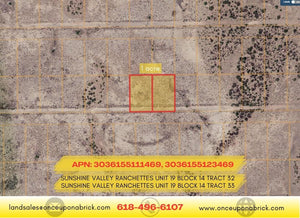 1 Acre in Luna County, NM Own for $199 Per Month (Parcel Number: 3036155111469, 3036155123469) - Once Upon a Brick Inc. Land Investments