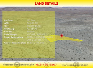 1.01 Acres in Mohave County, AZ Own for $175 Per Month (Parcel Number: 342-07-161) - Once Upon a Brick Inc. Land Investments