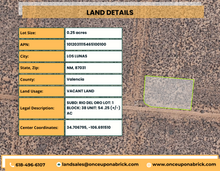Load image into Gallery viewer, 0.25 Acres in Valencia County, NM Own for $200 Per Month (Parcel Number: 1012031115465100100)
