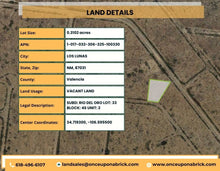 Load image into Gallery viewer, 0.310 Acres in Valencia County, NM Own for $200 Per Month (Parcel Number: 1017032306325100330)
