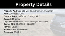 Load image into Gallery viewer, 0.15 Acre in Jefferson County, AR Own for $99 Per Month (Parcel Number: 910-01112-000)
