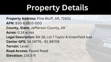 Load image into Gallery viewer, 0.14 Acre in Jefferson County, AR Own for $99 Per Month (Parcel Number: 930-63803-000)
