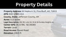 Load image into Gallery viewer, 0.22 Acre in Jefferson County, AR Own for $99 Per Month (Parcel Number: 930-17865-413)
