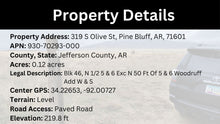 Load image into Gallery viewer, 0.12 Acre in Jefferson County, AR Own for $99 Per Month (Parcel Number: 930-70293-000)
