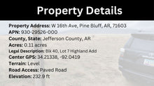 Load image into Gallery viewer, 0.11 Acre in Jefferson County, AR Own for $99 Per Month (Parcel Number: 930-29526-000)
