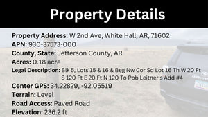 0.18 Acre in Jefferson County, AR Own for $99 Per Month (Parcel Number: 930-37573-000)