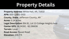 Load image into Gallery viewer, 0.14 Acre in Jefferson County, AR Own for $99 Per Month (Parcel Number: 930-12851-000)
