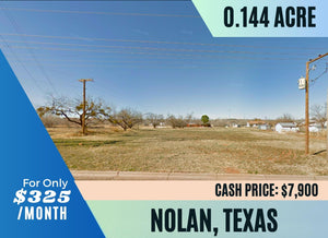 0.14 Acre in Nolan County, Texas Own for $7,900 Cash Price (Parcel Number: 28036)