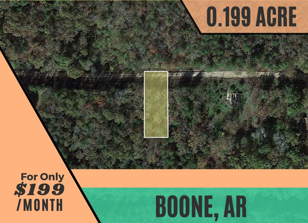0.199 Acres in Boone County, Arkansas Own for $199 Per Month (Parcel Number: 775-02367-000)