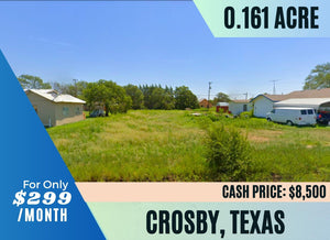 0.16 Acre in Crosby County, Texas Own for $8,500 Cash Price (Parcel Number: R11199)