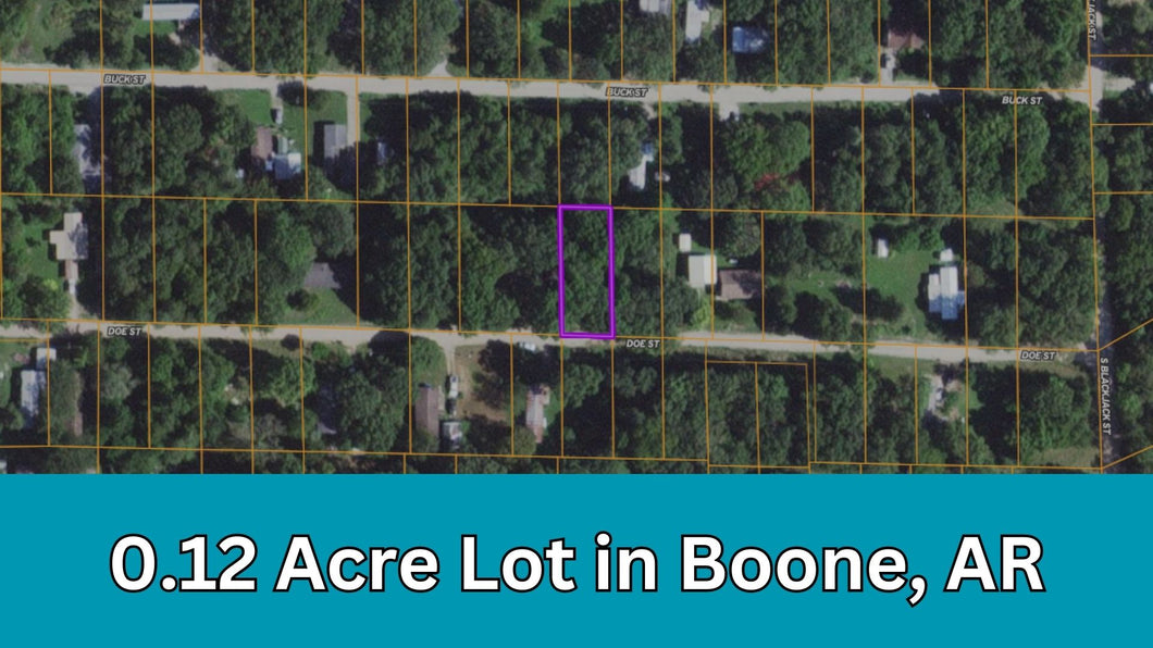 0.12 Acre in Boone County, AR Own for $99 Per Month (Parcel Number: 775-02027-000)