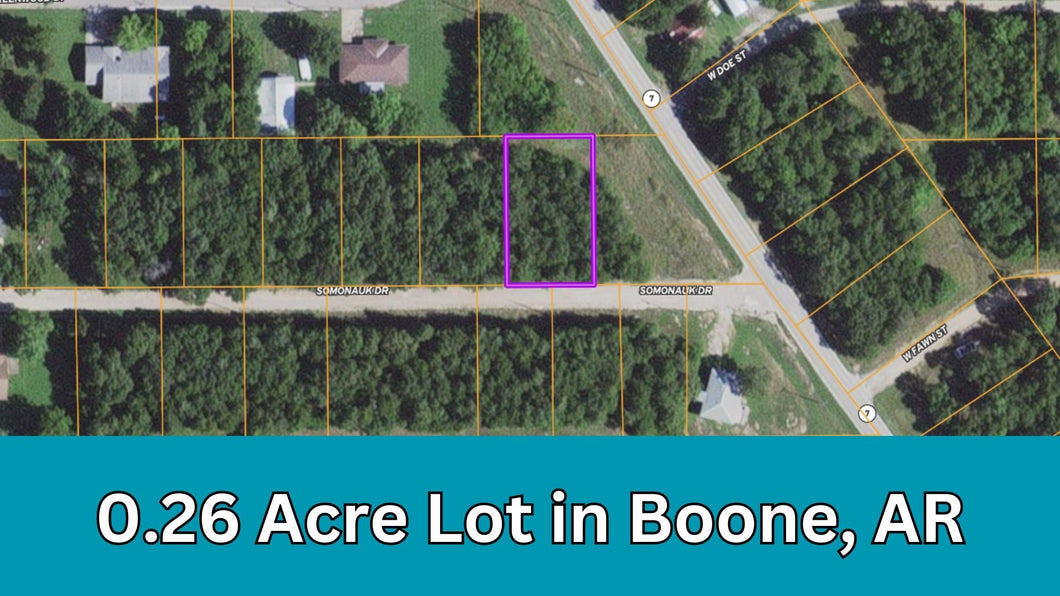 0.26 Acre in Boone County, AR Own for $99 Per Month (Parcel Number: 775-00831-000)