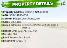 Load image into Gallery viewer, 0.52 Acre in Luna County, NM Own for $85 Per Month (Parcel Number: 3 034 148 334 333) - Once Upon a Brick Inc. Land Investments
