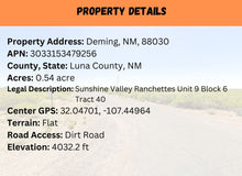 Load image into Gallery viewer, 0.54 Acre in Luna County, NM Own for $99 Per Month (Parcel Number: 3 033 153 479 256) - Once Upon a Brick Inc. Land Investments
