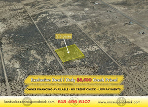 2.5 Acre in Luna County, NM Own for $375 Per Month (Parcel Number: 3-037-143-167-347) - Once Upon a Brick Inc. Land Investments