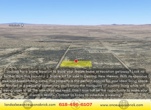 2.5 Acre in Luna County, NM Own for $375 Per Month (Parcel Number: 3-037-143-167-347) - Once Upon a Brick Inc. Land Investments
