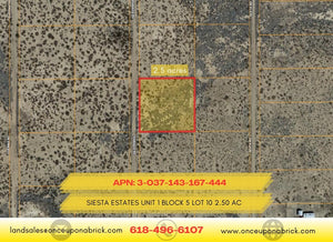 2.5 Acre in Luna County, NM Own for $375 Per Month (Parcel Number: 3-037-143-167-444) - Once Upon a Brick Inc. Land Investments