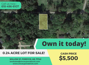 0.24 Acres in Dallas County, Arkansas Own for $330 Per Month (Parcel Number: 801-01663-000)