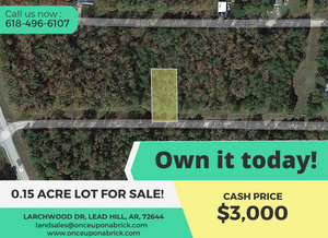 0.151 Acres in Boone County, Arkansas Own for $199 Per Month (Parcel Number: 775-00201-000)