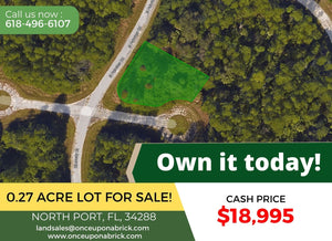 0.27 Acre in Sarasota County, FL - Full Payment for Lot in Sarasota County, FL -1131-22-2816
