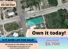 Load image into Gallery viewer, 0.17 Acre in Howard County, Texas Own for $8,700 Cash Price (Parcel Number: 8301)
