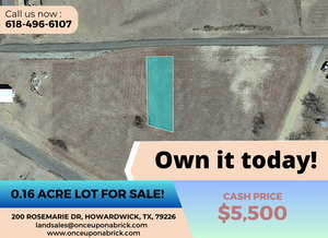 0.15 Acre in Donley County, Texas Own for $5,500 Cash Price (Parcel Number: 8362)