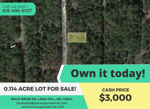 0.114 Acres in Boone County, Arkansas Own for $199 Per Month (Parcel Number: 360-02008-000)