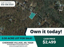 Load image into Gallery viewer, 0.30 Acre in Sharp County, Arkansas Own for $220 Per Month (Parcel Number: 244-00634-000)
