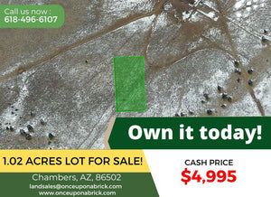 1.02 Acre in Apache County, AZ Own for $249 Per Month (Parcel Number: 206-10-283)