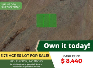 3.75 Acre in Navajo County, AZ Own for $359 Per Month (Parcel Number: 3 Lots 105-64-284, 105-64-285, 105-64-286) - Once Upon a Brick Inc. Land Investments