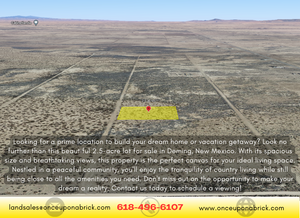 2.5 Acre Lot in Sunny New Mexico (APN: 3-037-143-167-412) - Call Us at 618-496-6107