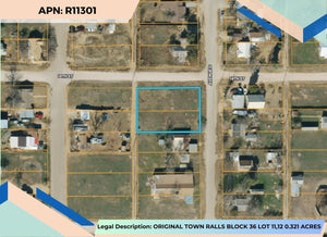 0.32 Acre in Crosby County, Texas Own for $10,900 Cash Price (Parcel Number: R11301)