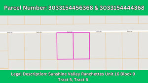 1 Acre in Luna County, NM Own for $175 Per Month (Parcel Number: 3033154456368 & 3033154444368)