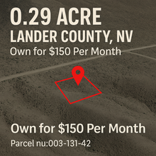 Load image into Gallery viewer, 0.29 Acre in Lander County, NV Own for $150 Per Month (Parcel Number: 003-131-42)
