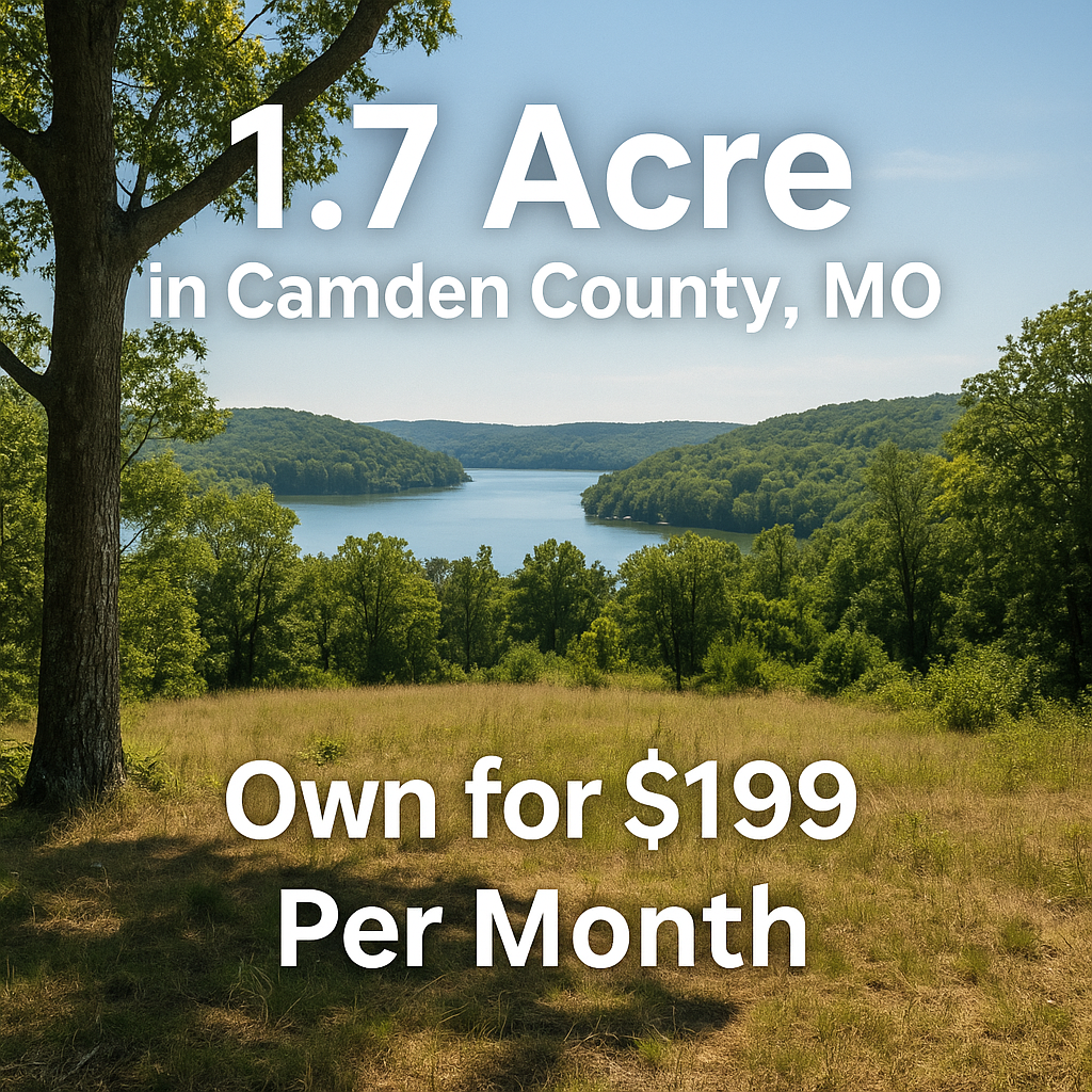 1.7 Acre in Camden County, MO Own for $199 Per Month (Parcel Number: 04-3.2-06.0 000.0-003-063.000)