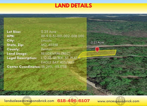 0.23 Acres in Benton County, MO Own for $99 Per Month (Parcel Number: 09-9.0-31-001-002-008.000) - Once Upon a Brick Inc. Land Investments