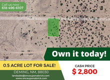 Load image into Gallery viewer, 0.5 Acre in Luna County, NM Own for $125 Per Month (Parcel Number: 3033154421367) - Once Upon a Brick Inc. Land Investments
