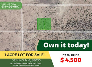 1 Acre in Luna County, NM Own for $199 Per Month (Parcel Number: 3032144208395 & 3032144197395) - Once Upon a Brick Inc. Land Investments