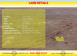 1.27 Acres in Navajo County, AZ Own for $135 Per Month (Parcel Number: 105-57-272) - Once Upon a Brick Inc. Land Investments