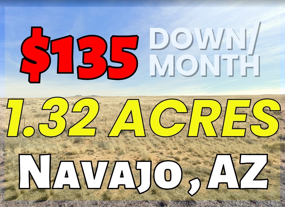 1.32 Acres in Navajo County, AZ Own for $135 Per Month (Parcel Number: 105-58-164) - Once Upon a Brick Inc. Land Investments