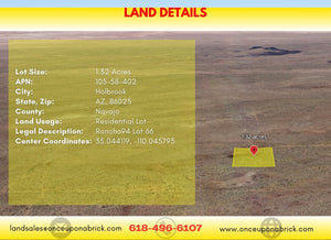 1.32 Acres in Navajo County, AZ Own for $135 Per Month (Parcel Number: 105-58-402) - Once Upon a Brick Inc. Land Investments