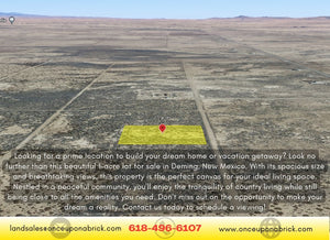 2.5 Acre in Luna County, NM Own for $275 Per Month (Parcel Number: 3-037-143-134-347) - Once Upon a Brick Inc. Land Investments
