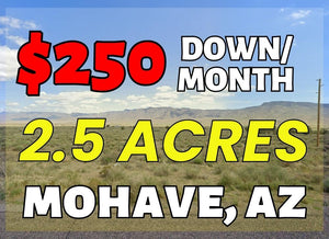 2.5 Acres in Mohave County, AZ Own for $250 Per Month (Parcel Number: 334-03-242) - Once Upon a Brick Inc. Land Investments